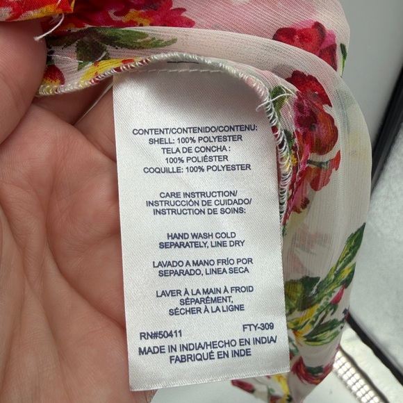 Rachel Roy Blossom Print Beach Pool Cover Up - Multicolor - Large - NWT - Picture 5 of 8